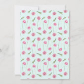 Bouquet floral rose Quinceanera Invitation (Dos)