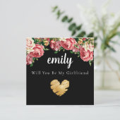 Bouquet Floral Serez-Vous Ma Carte Fille-Amie ? (Debout devant)