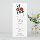 Bouquet Floral Simple Rustique Aquarelle - Menu (Debout devant)