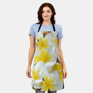 Bouquet Frangipani Jaune, Tablier Plein Impression