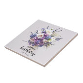  Bouquet | Gepersonaliseerd vogelkalligrafie Tegeltje (Zijkant)