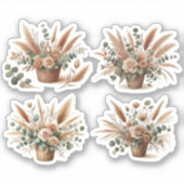 Bouquet in a boho-style basket sticker (Voorkant)