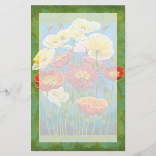 Bouquet in Border I Briefpapier (Voorkant)