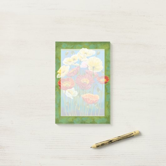 Bouquet in Border I Post-it® Notes (Op bureau)