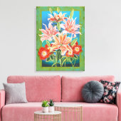 Bouquet in Border II Canvas Afdruk (Insitu (Woonkamer))
