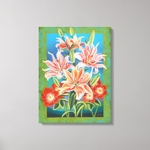 Bouquet in Border II Canvas Afdruk