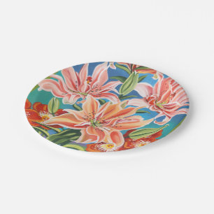 Bouquet in Border II Papieren Bordje