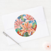 Bouquet in Border II Ronde Sticker (Envelop)