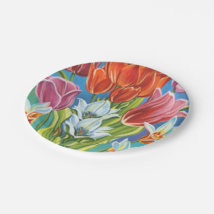 Bouquet in Border III Papieren Bordje