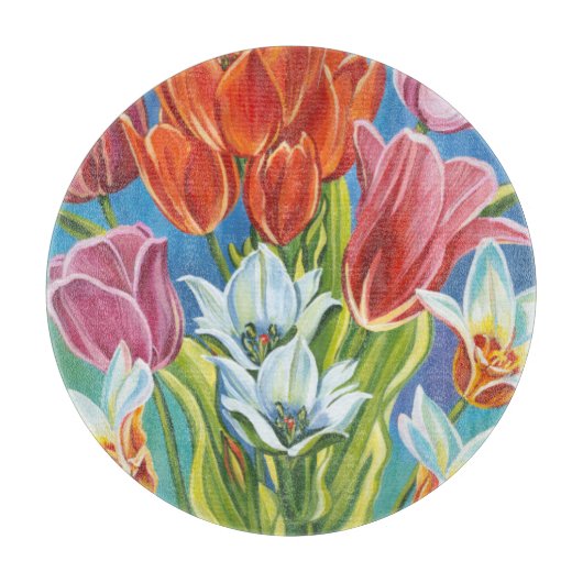 Bouquet in Border III Snijplank (Voorkant)