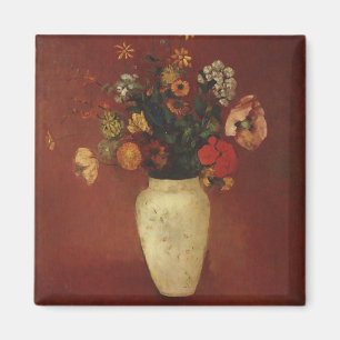 Bouquet in een Chinese Vase, Odilon Redon Fine Art Magneet