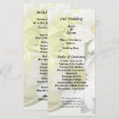 Bouquet in Shades of White and Yellow Programma (Voorkant / Achterkant)