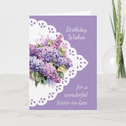 Bouquet Lilac Fleur Carte d'Anniversaire (Devant)