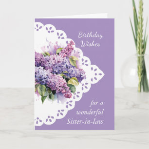 Bouquet Lilac Fleur Carte d'Anniversaire