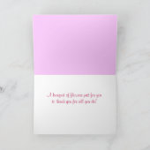 Bouquet Merci de fleurs avec poème (Intérieur)