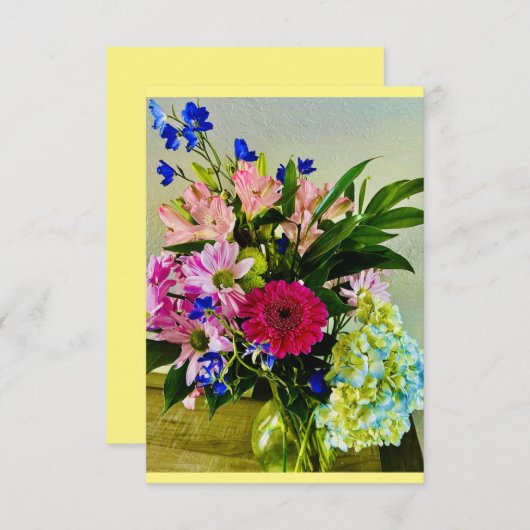 Bouquet Merci note (Devant / Derrière)