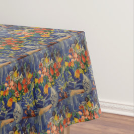  Bouquet met figuren op de achtergrond Tafelkleed