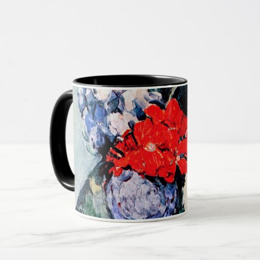 Bouquet met Little Delft, Paul Cezanne Mok (Voorkant links)