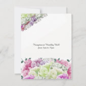 Bouquet mixte Faire-part de mariage floral (Dos)