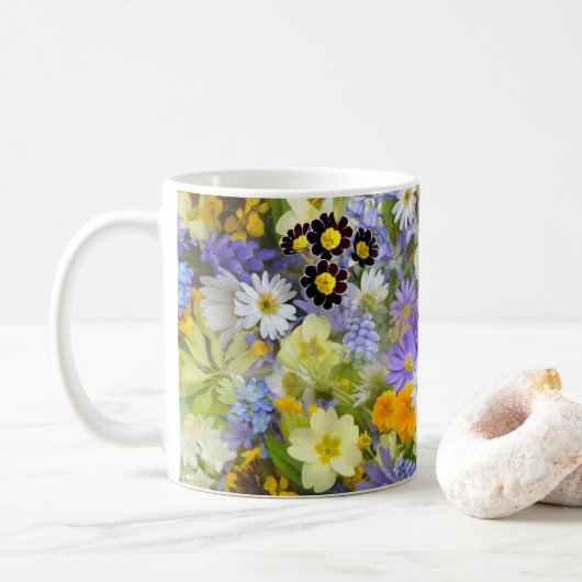 Bouquet Mug fleur sauvage (Avec donut)