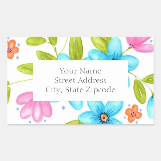 Bouquet multicolore Étiquettes (Devant)