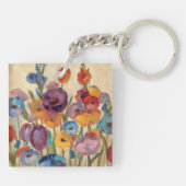 Bouquet of Colorful Flowers Sleutelhanger (Achterkant)