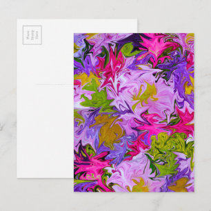 Bouquet of Colors Floral Abstract Art Design Briefkaart