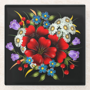 Bouquet of Flowers Glazen Onderzetter