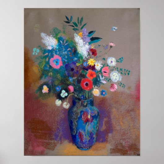Bouquet of Flowers, Redon Poster (Voorkant)