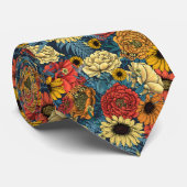 Bouquet of flowers- roses, peonies, daisien an fe stropdas (Opgerold)