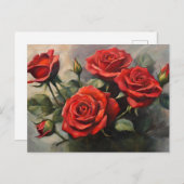 Bouquet of Red Roses Briefkaart (Voorkant / Achterkant)