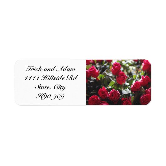 Bouquet of Rozen Return Address Labels (Voorkant)
