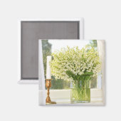 Bouquet of spring bloemen, lilies van de vallei magneet (Voorkant / Achterkant)
