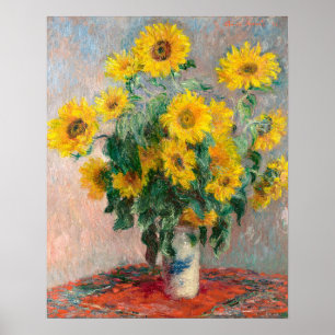 Bouquet of Sunflower (1881) van Claude Monet Poster