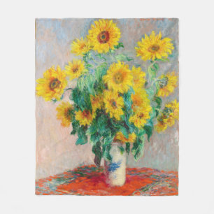 Bouquet of Sunflower Claude Monet Fleece Deken
