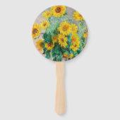 Bouquet of Sunflower Claude Monet Handwaaier (Achterkant)