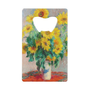 Bouquet of Sunflower Claude Monet Kredietkaart Flessenopener