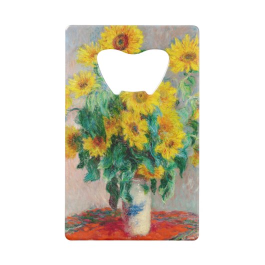 Bouquet of Sunflower Claude Monet Kredietkaart Flessenopener (Voorkant)