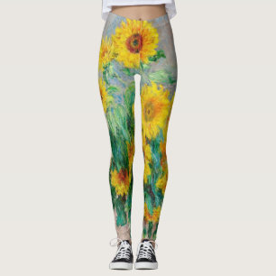 Bouquet of Sunflower Claude Monet Leggings