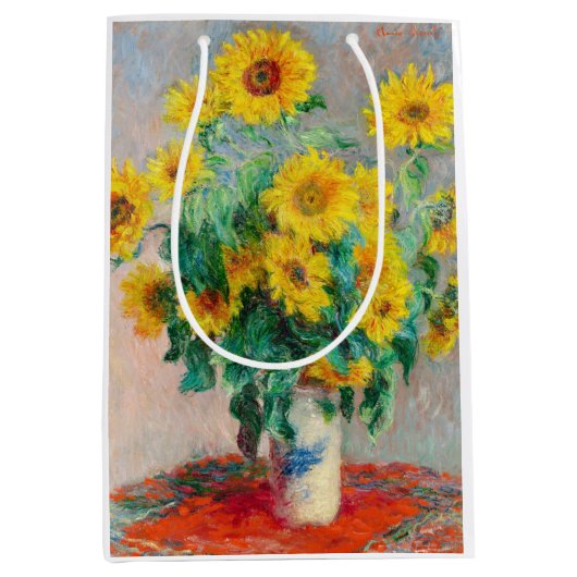 Bouquet of Sunflower Claude Monet Medium Cadeauzakje (Voorkant)
