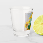 Bouquet of Sunflower Claude Monet Shot Glas (Links)