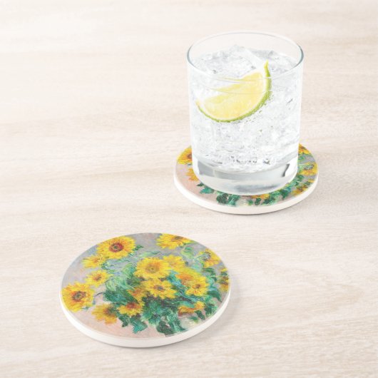 Bouquet of Sunflower Claude Monet Zandsteen Onderzetter (Zijkant)