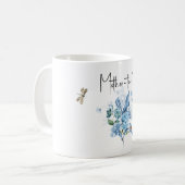 Bouquet ombré bleu Mug pour future maman (Devant gauche)