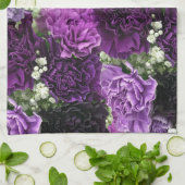 Bouquet Paarse anjers Theedoek (Gevouwen)