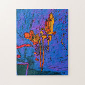 Bouquet Puzzle d'Angus World en buste et or (Vertical)