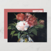 Bouquet romantique de carte postale Rose (Devant / Derrière)