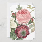 Bouquet rose Baby shower Fleur Invitation (Dos)