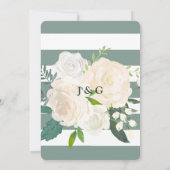 Bouquet Rose blanche | Floral | Save the date (Dos)