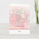 Bouquet rose Carte d'anniversaire (Dos)