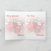 Bouquet rose Carte d'anniversaire (Intérieur)